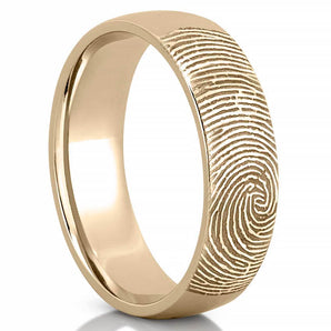 Classic High Polish Groove Wedding Band for Men's in Solid Gold