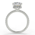 Stunning 2.50 CT Radiant Moissanite Engagement Ring with Hidden Halo & Pave Design 6