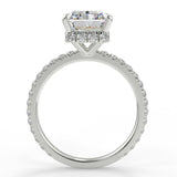 Stunning 2.50 CT Radiant Moissanite Engagement Ring with Hidden Halo & Pave Design 6