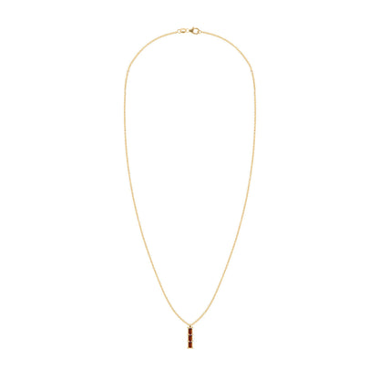 0.14 TCW Baguette Garnet Lab Made Diamond- January Birthstone Necklace 5