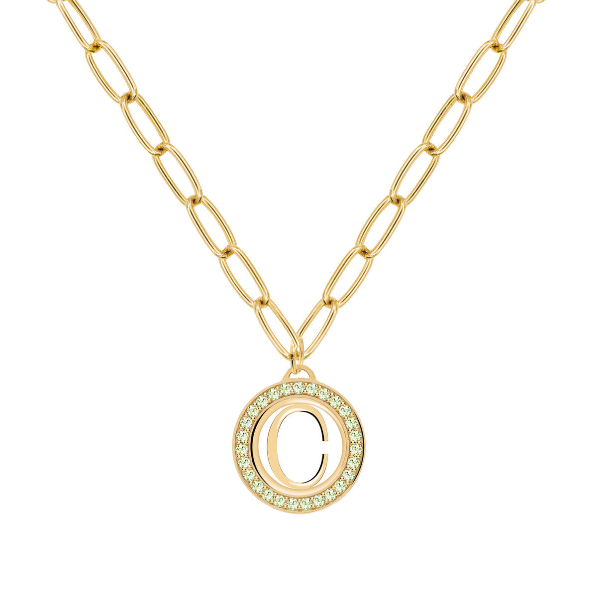0.21 TCW Round Peridot Lab Made Diamond- August Birthstone Pendant Necklace 6
