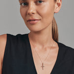 Round Cut Cubic Zirconia in 925 Sterling Silver Necklace 2