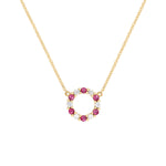 0.36 TCW Round Ruby Lab Made Diamond- July Birthstone Necklace 1
