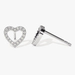 0.50 TCW Round Cut Moissanite Heart Stud Earrings in Gold 3