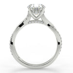Stunning 2.11 CT Oval Moissanite Engagement Ring with Hidden Halo & Twisted Pave Design 6