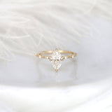 Stunning 1 CT Marquise Moissanite Engagement Ring With Dainty Design 1