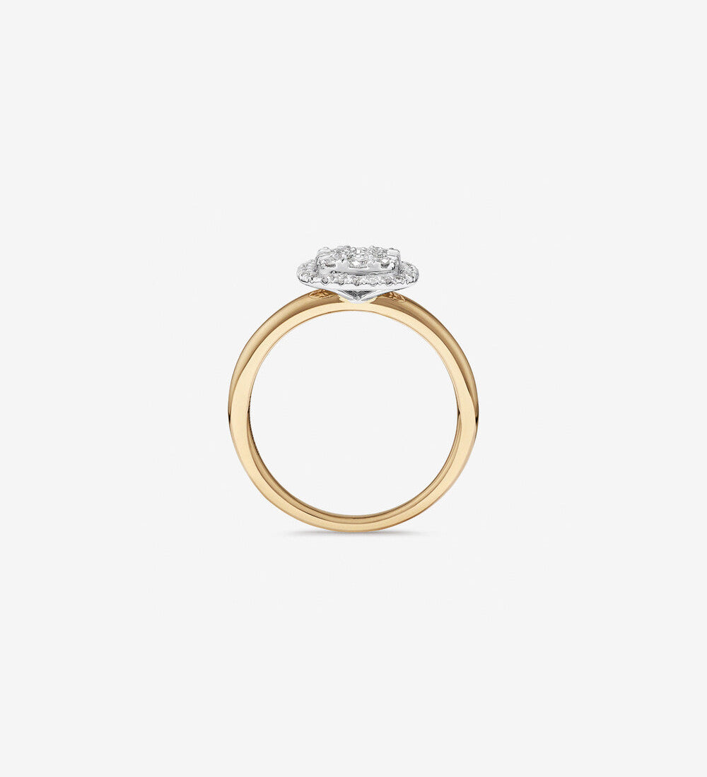 Stunning 0.5 TCW Round Moissanite Engagement Ring with Cluster Design 2