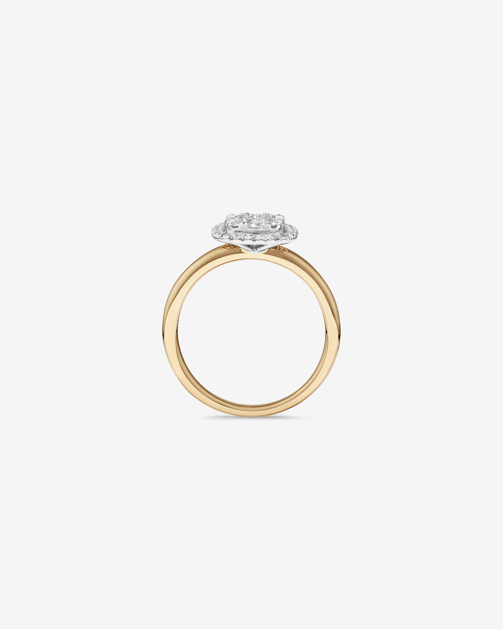 Stunning 0.5 TCW Round Moissanite Engagement Ring with Cluster Design 2
