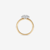 Stunning 0.5 TCW Round Moissanite Engagement Ring with Cluster Design 2