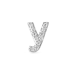 0.20 CT Round Moissanite Diamond Initial Asymmetric Necklace in Solid Gold 26
