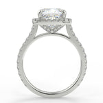 Stunning 2.40 CT Cushion Moissanite Engagement Ring with Halo & Pave Design 6