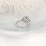 Stunning 2.5 CT Oval Moissanite Engagement Ring with Three Stone Design 2