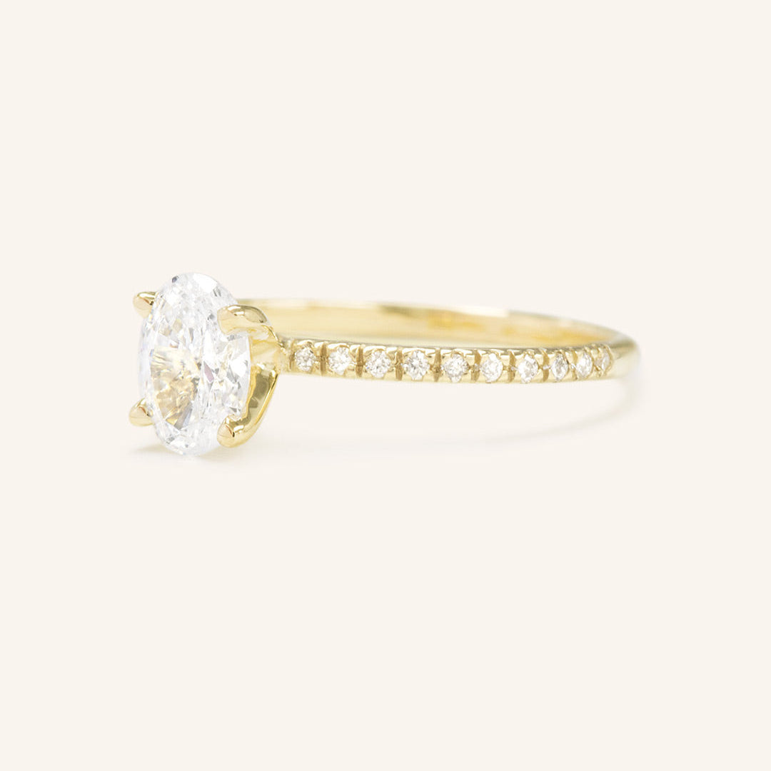 Stunning 2.0 CT Oval Moissanite Engagement Ring with Pave Design 2