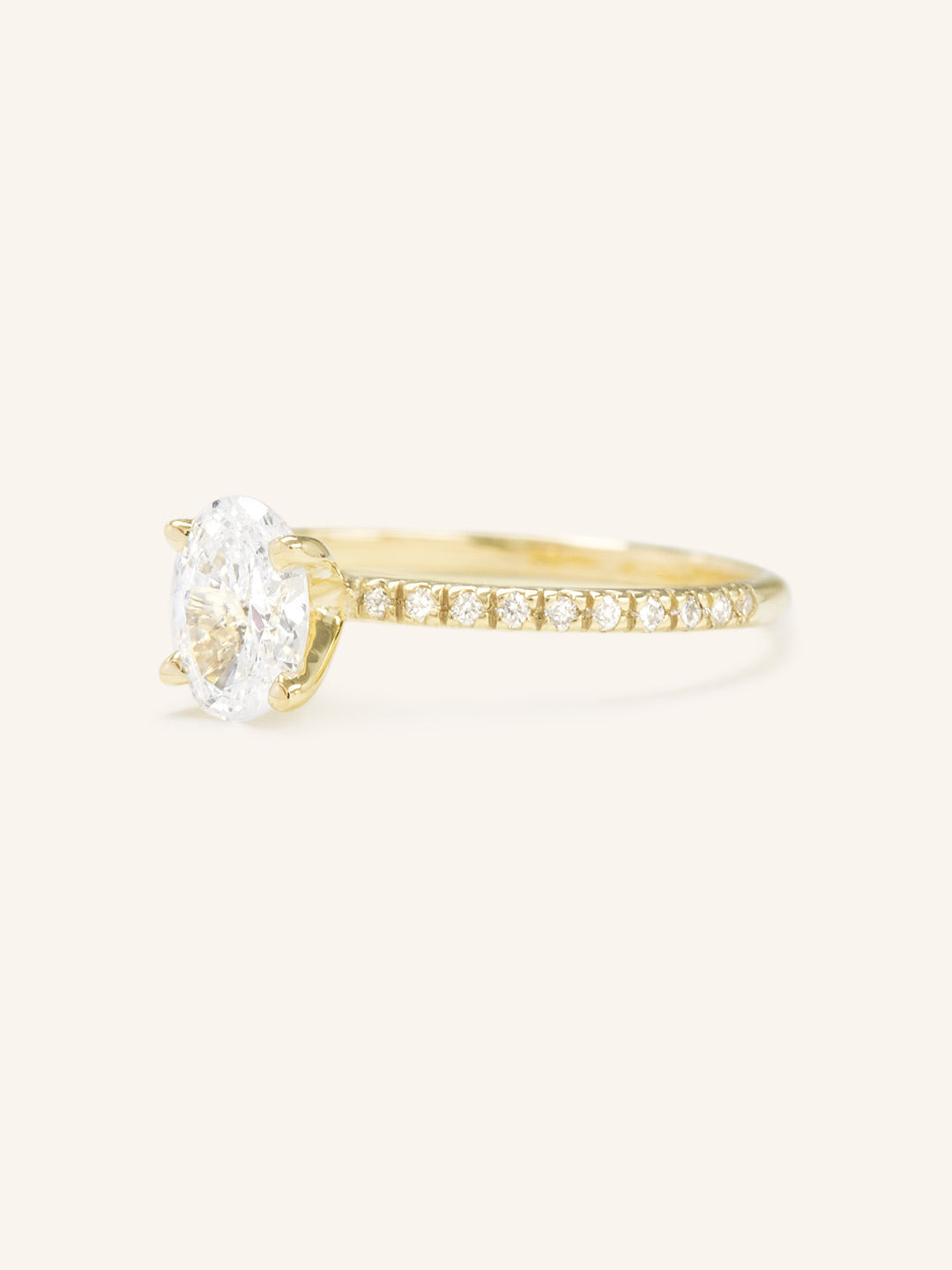 Stunning 2.0 CT Oval Moissanite Engagement Ring with Pave Design 2