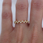 Stunning 0.20 CT Round Cut Moissanite Stones Cluster Wedding Bands 8