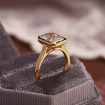 Stunning 3.0 CT Radiant Moissanite Engagement Ring with Bezel Design 5