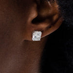 Round Cut Cubic Zirconia in 925 Sterling Silver Earrings 1