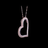 Round Cut Cubic Zirconia in 925 Sterling Silver Necklace 4