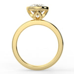 Stunning 2.11 CT Oval Moissanite Engagement Ring with Bezel Design 3
