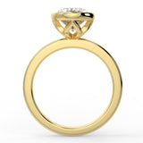 Stunning 2.11 CT Oval Moissanite Engagement Ring with Bezel Design 3