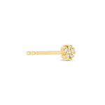 0.30 TCW Round Cut Moissanite Tiny Flower Stud Earrings in Gold 3