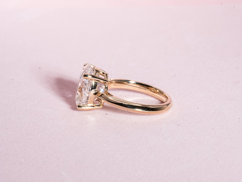 Classic 5.0 CT Oval Moissanite Engagement Ring with Solitaire Design 3