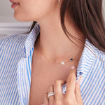 0.90 TCW Round Sapphire Lab Made Diamond- September Birthstone Necklace 2