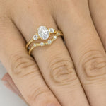 Stunning 1 CT Oval Moissanite Engagement Ring With Three Stone Design 7