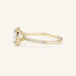 Stunning 1 CT Cushion Moissanite Engagement Ring With Halo & Pave Design 3