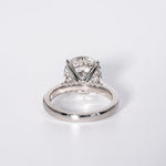 Stunning 3.50 CT Round Cut Moissanite Engagement Ring with Hidden Halo Design 5