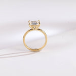 Stunning 1.0 - 2.0 CT Emerald Moissanite Engagement Ring with Solitaire Design 8
