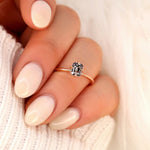 Stunning 0.75 CT Emerald Moissanite Engagement Ring With Solitaire Design 6