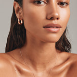 Round Cut Cubic Zirconia in 925 Sterling Silver Earrings 3