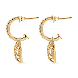 Round Cut Cubic Zirconia in 925 Sterling Silver Earrings 4