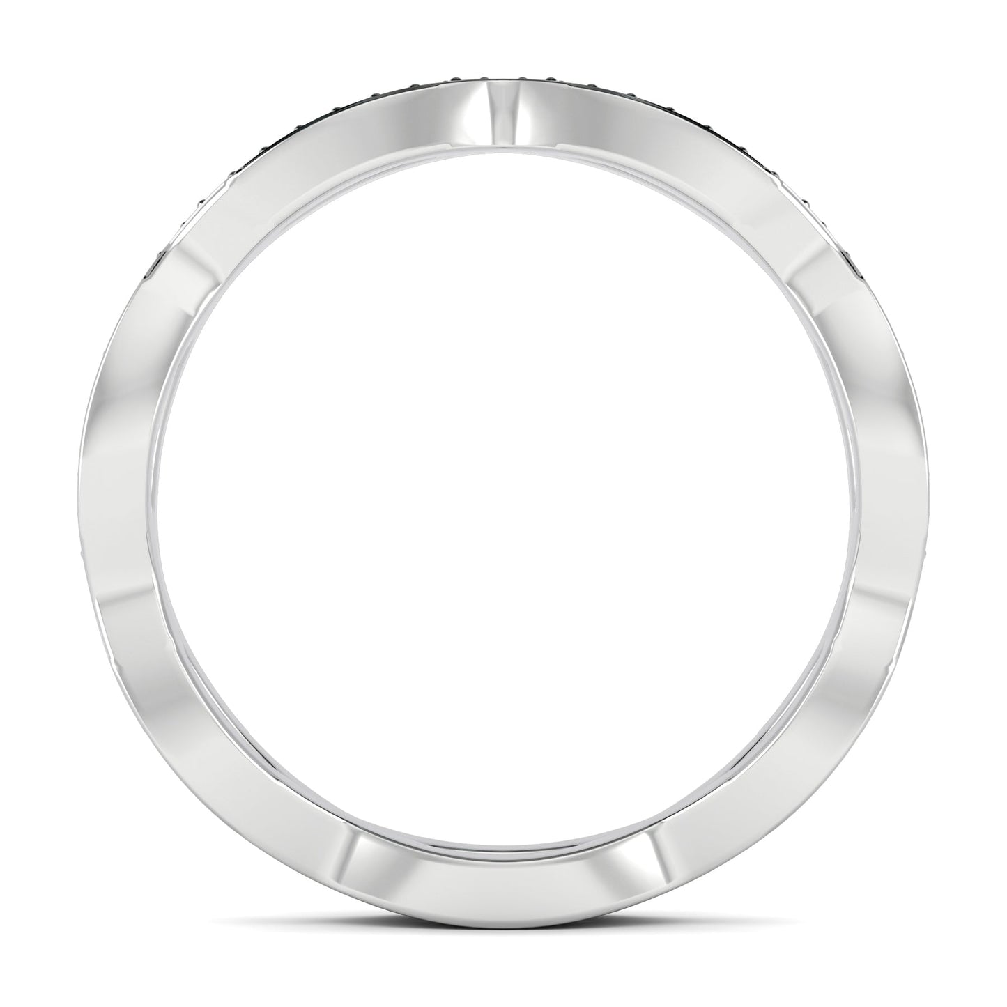Stunning 0.3 TCW Round Moissanite Stones Full Eternity Wedding Band 4