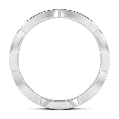 Stunning 0.3 TCW Round Moissanite Stones Full Eternity Wedding Band 4
