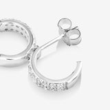 Round Cut Cubic Zirconia in 925 Sterling Silver Earrings 4