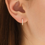 0.50 TCW Round Cut Moissanite Hoops Earrings in Gold 5