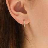 0.50 TCW Round Cut Moissanite Hoops Earrings in Gold 5
