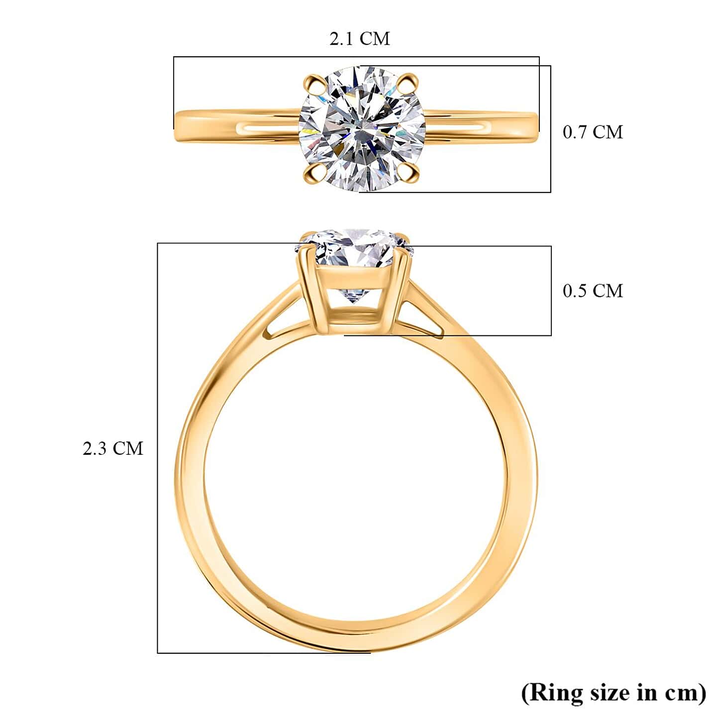 Round Cut Solitaire Style Cubic Zirconia in 925 Sterling Silver Jewelry 6