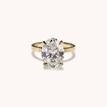 Stunning 5.23 CT Oval Moissanite Engagement Ring with Solitaire Design 1