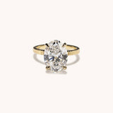 Stunning 5.23 CT Oval Moissanite Engagement Ring with Solitaire Design 1