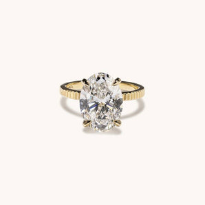 Stunning 5.23 CT Oval Moissanite Engagement Ring with Solitaire Design