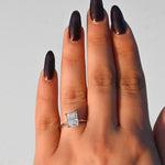 Stunning 2.0 CT Radiant Moissanite Engagement Ring with Hidden Halo Design 4