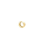 Wide Gold Huggies Earrings in Gold 2