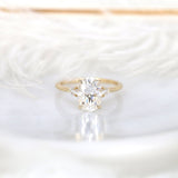Stunning 2.5 CT Oval Moissanite Engagement Ring with Hidden Halo Design 1