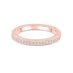 Stunning 0.4 TCW Round Moissanite Stones Emma Channels Wedding Band 1