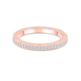 Stunning 0.4 TCW Round Moissanite Stones Emma Channels Wedding Band 1