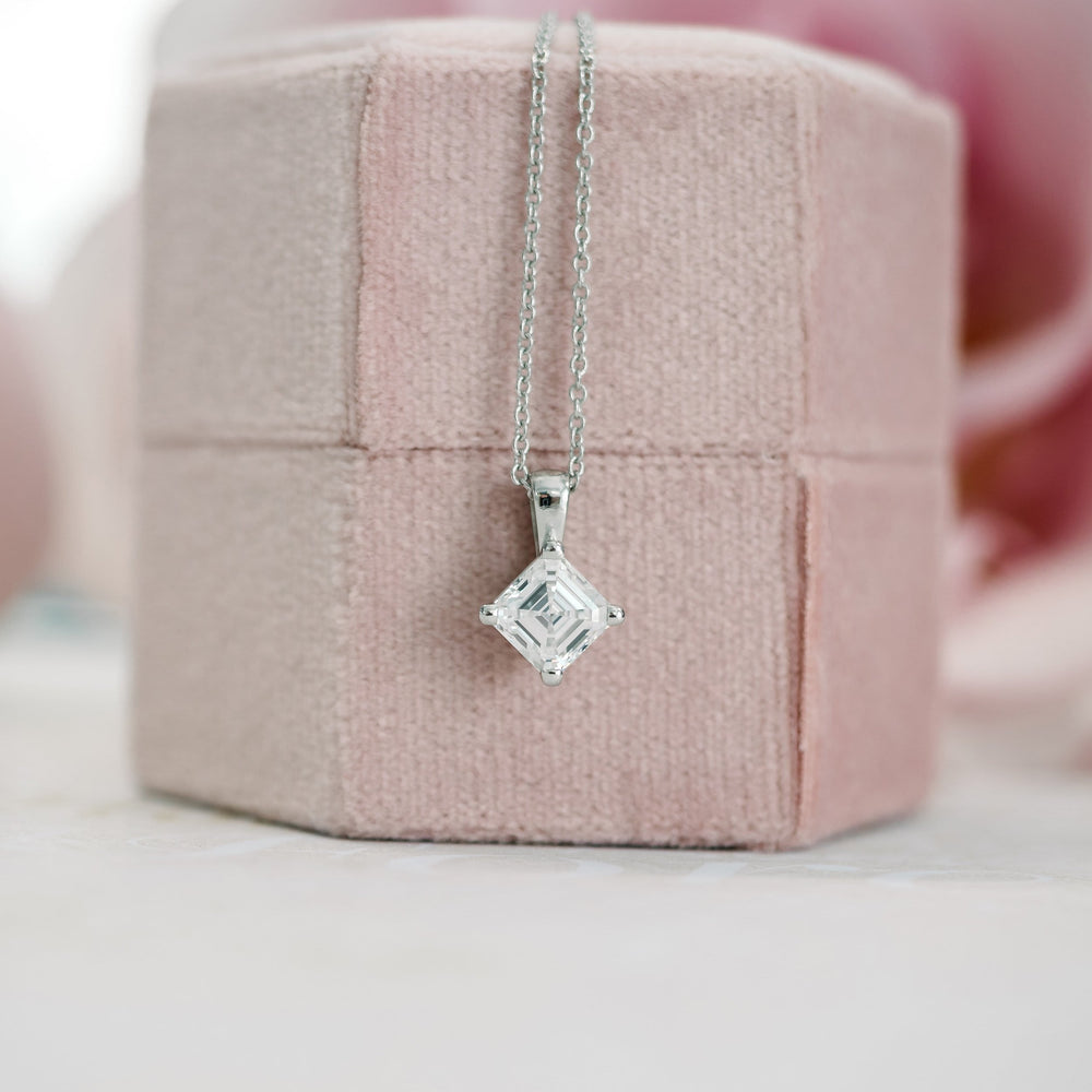 
                  
                    0.50 CT Classic Asscher Cut Moissanite Necklace With Solitaire Style
                  
                