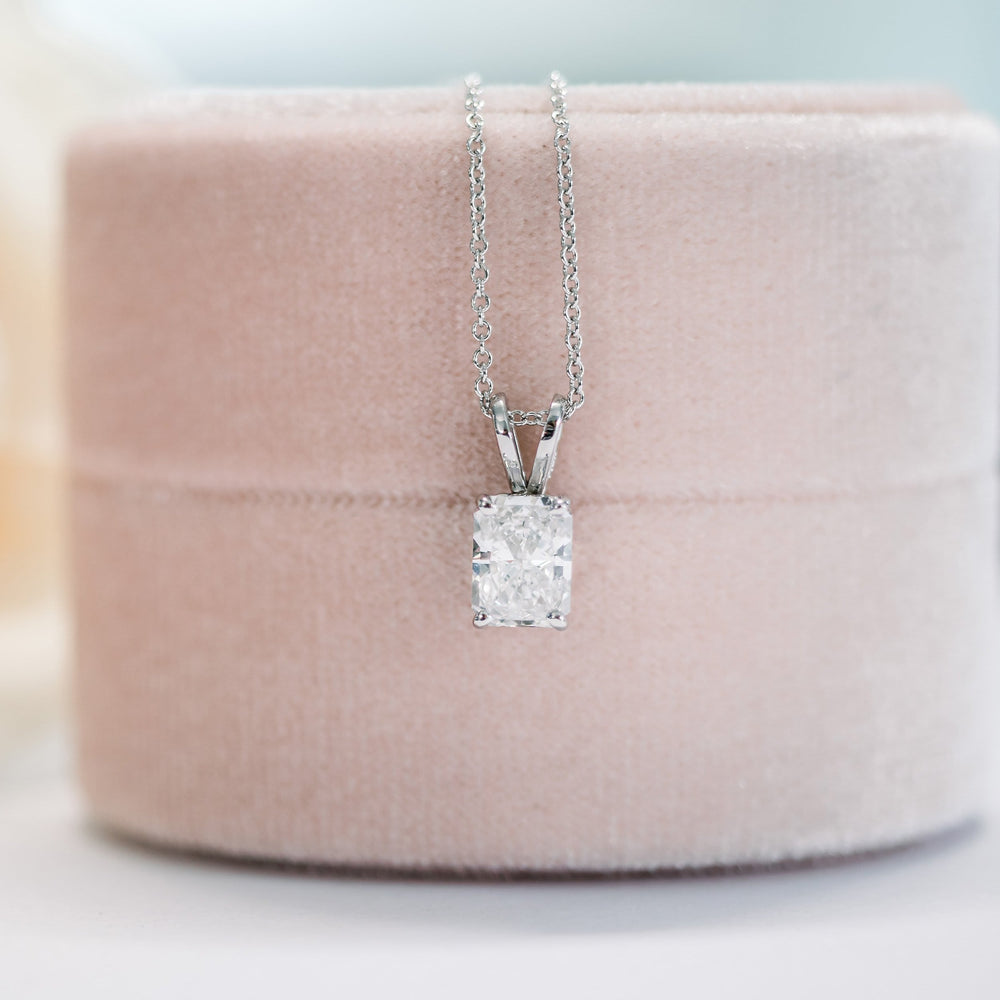 
                  
                    0.50 CT Classic Radiant Cut Moissanite Necklace With Solitaire Style
                  
                